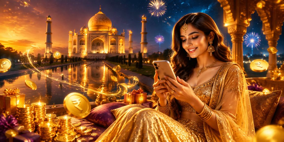 Agra Taj Mahal view with mobile casino gaming