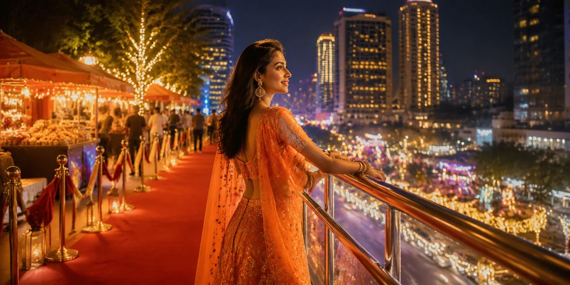 Special Diwali bonus promotions at night market in Bangalore