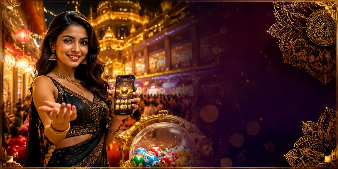 Excited player receiving rummy winnings in an Indian night market
